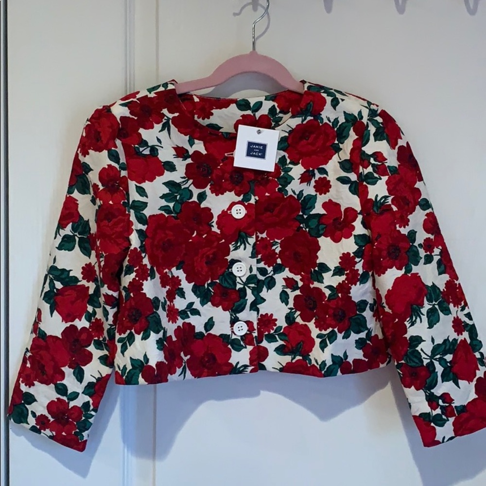 Janie and Jack BNWT Floral Jacquard Jacket